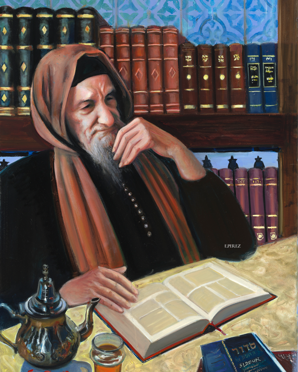 Baba Sali — oil portrait by Esther Perez