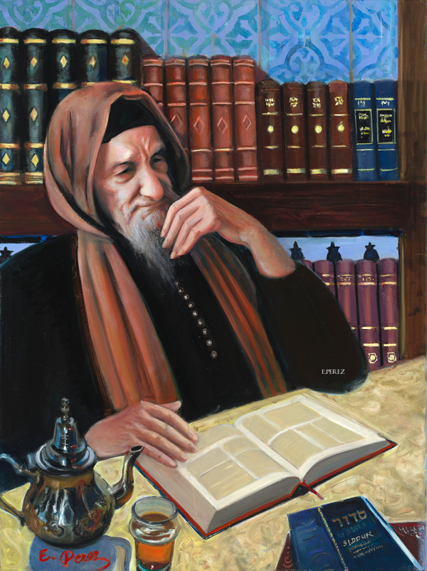 Baba Sali — oil portrait by Esther Perez